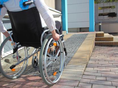 photo of a man in a wheelchair