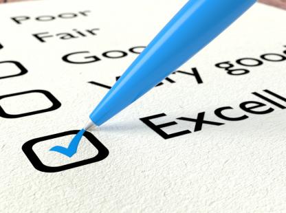 photo of an evaluation being completed