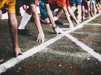 photo of runners on their mark